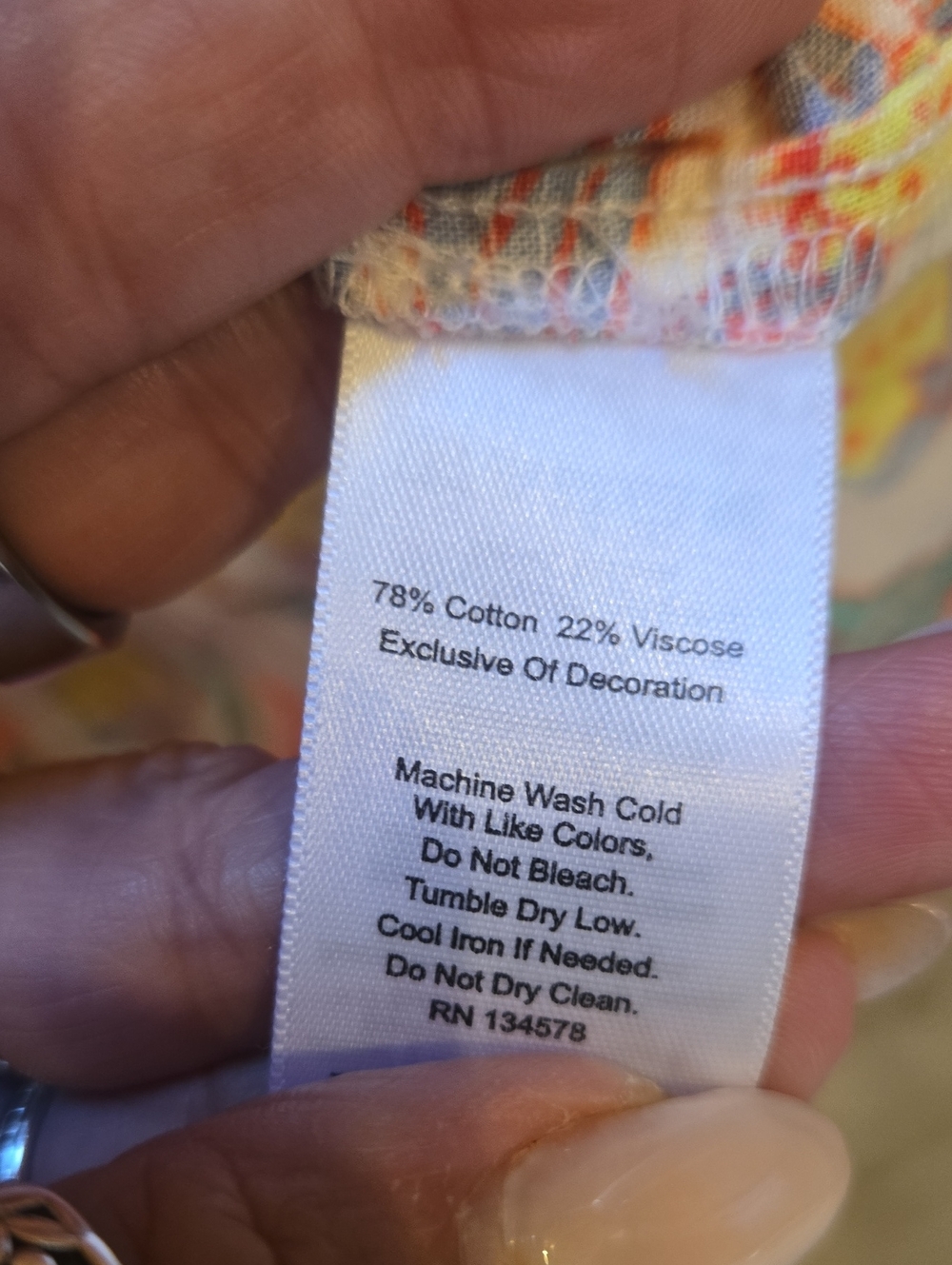 Vineyard Vines Multi-Color Floral Print Off-the-Shoulder Top - Picture 8 of 8